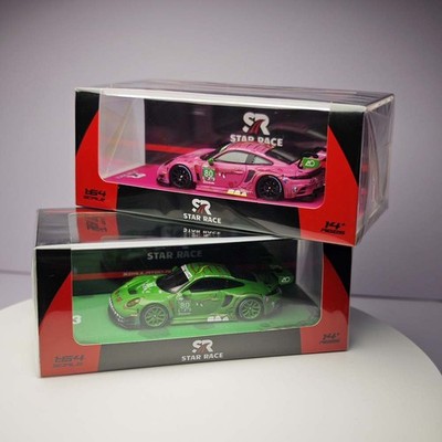 STAR RACE 1:64 PORSCHE 911 GT3 RS Pink/Green (T-Rex Livery