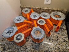 Lot 9 Nerf N-Strike Round Dart Ammo Drum Clip Magazine Replacement FREE SHIP