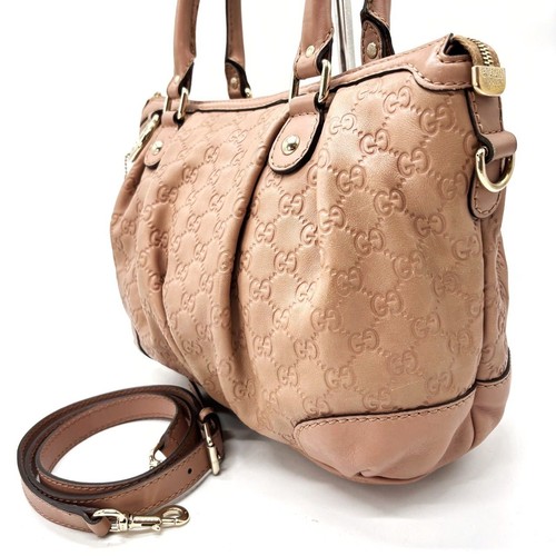 Good Condition GUCCI Suki GG Pattern 2way Shoulder Bag Handbag Bag Shima Leather