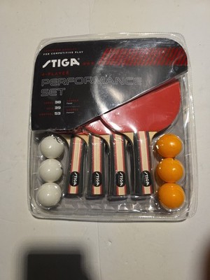 STIGA Performance 4 Player Paddle Set of 4 Table Tennis/Ping Pong