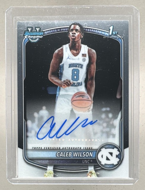 Caleb Wilson 2025 Bowman #CPA-CL Chrome Auto Rookie 1st RC