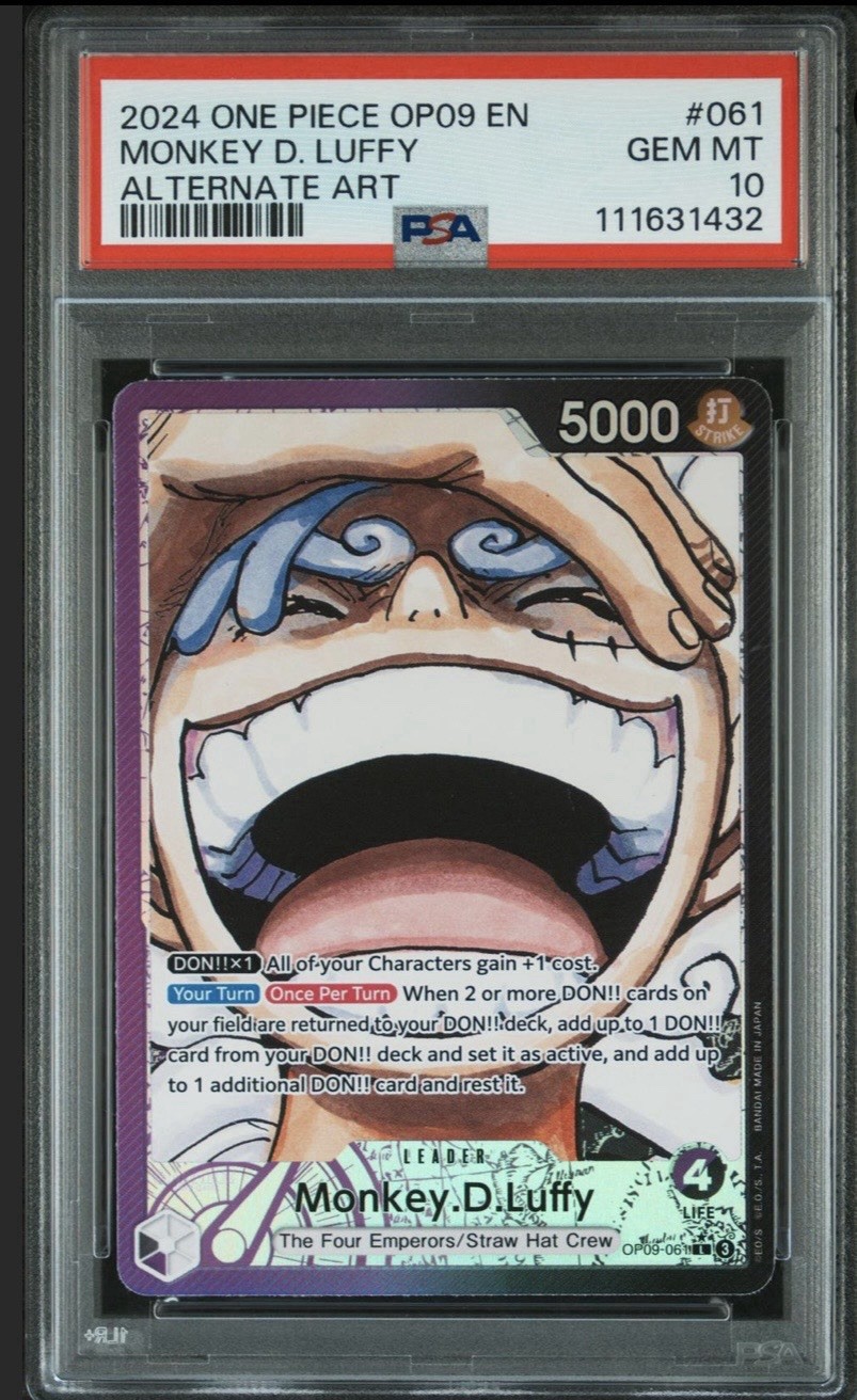 One Piece En Monkey D Luffy Alternate Art OP09-061 PSA 10 Gem Mint