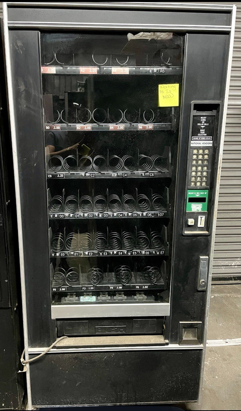 National Vendors Snack Vending Machine Bill Acceptor Coin Changer Chips Candy
