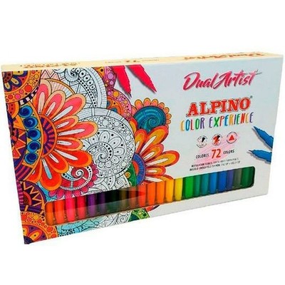 Color Experience 72 Dual Artist Markers | Double Tip Markers Brush Tip and Fi...