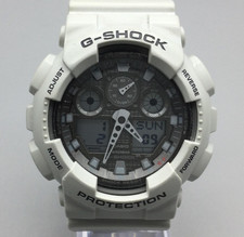 Casio G-Shock 5081 GA-100LG Watch Mens 51mm White Dial AnaDigi 200M New Battery