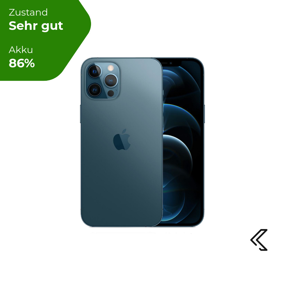 Apple iPhone 12 Pro Max 256GB Pazifikblau, Sehr gut, 24 Monate Garantie