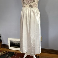 Farr-West Vintage Half Slip with Side Slit Ivory Size M