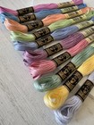Dmc Cotton Embroidery Floss Thread~Lot of 10 Skeins~Rainbow/Pastel Color Set