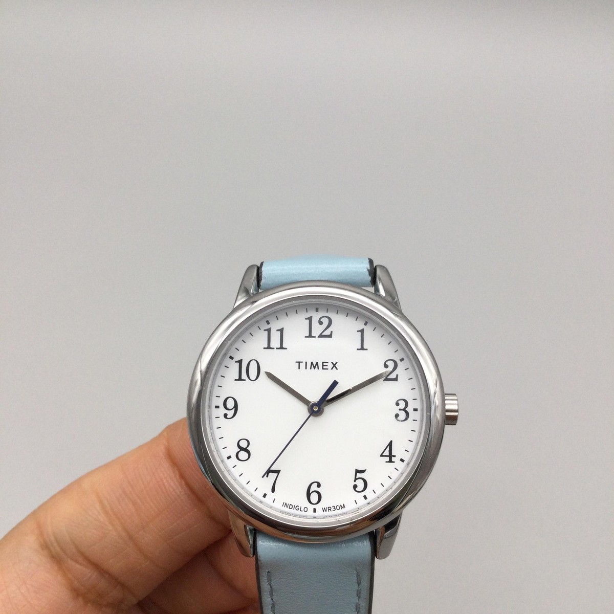 Timex Easy Reader Indiglo Womens Watch 30mm White Dial Blue