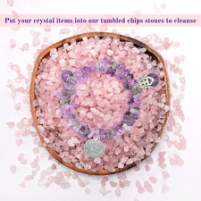 5 Lb Natural Rose Pink Crystal 7-9 Mm Tumbled Chips Stones Irregular Shaped Bulk