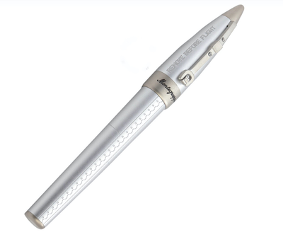 Montegrappa Flying Ace Aviator Silver Fountain Pen, Nib F
