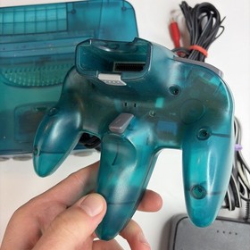 Nintendo 64 N64 Funtastic Ice Blue Console W/ Matching OEM Controller