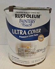 Rust-Oleum 1993502 Painter'S Touch Semi-Gloss White Ultra Cover Paint 1 Quart