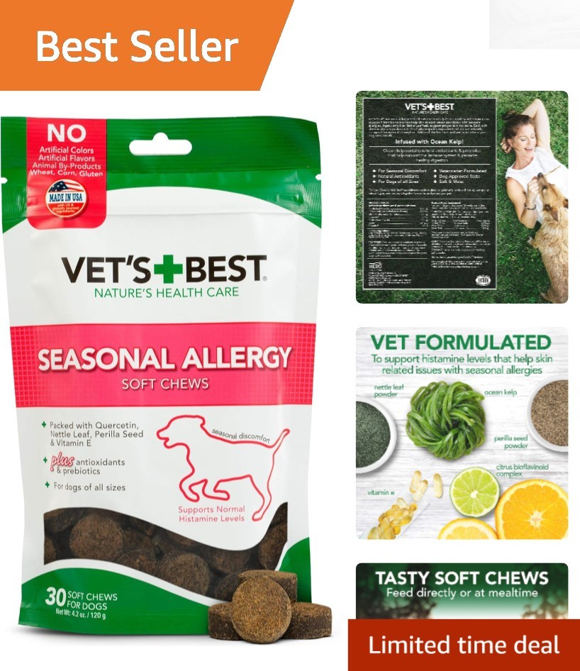 Natural Seasonal Allergy Relief for Dogs &ndash; 30 Count Soft Chews, Vet's Best