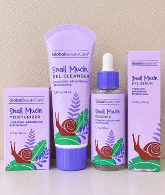 Global Beauty Care Snail Mucin Skin Care Set Moisturizer Cleanser Essence Eye