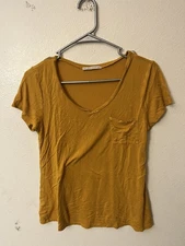 (ACTIVE BASIC) Sexy Scoop Neck Short Sleeve T Shirt Stretch Cotton Tee (S)