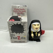 Vintage 1997 THE NUN NunZilla Wind Up Walking Sparking Toy Works BOX
