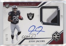2019 Panini Limited Rookie Silver Spotlight 65/75 Josh Jacobs Patch Auto 6fs