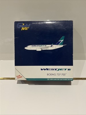 Gemini Jets 1:400 Westjet Boeing 737-700 Die-cast Model GJWJA1299 U.S. Seller