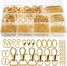 524PCS Key Chain Making Kit, Keychain Making Supplies Keychain Craft Supplies Ke