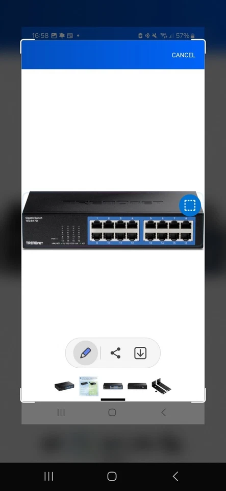 TRENDnet 16-Port Gigabit Desktop Switch, TEG-S17D, 16 x Gigabit RJ-45 Ports. - Image 3 of 4