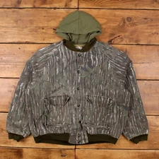 Vintage Redhead Workwear Jacket L 90s RealTree Broken Zip USA Made Camouflage