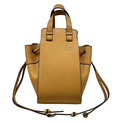Loewe Hammock Drawstring Bag Mini Handbag Beige Classic Calf
