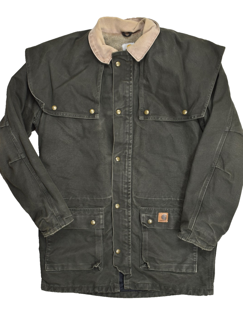 carharttサンドストーンランチコート2xl USA90sハードグリーンです Carhartt C70 MOS Moss Green Sandstone Duster Ridge Coat Jacket