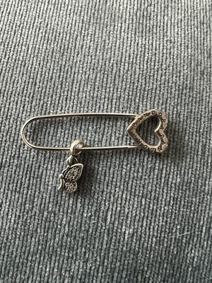 Pandora Link Me Essence Safety Pin Brooch Butterfly Dangle
