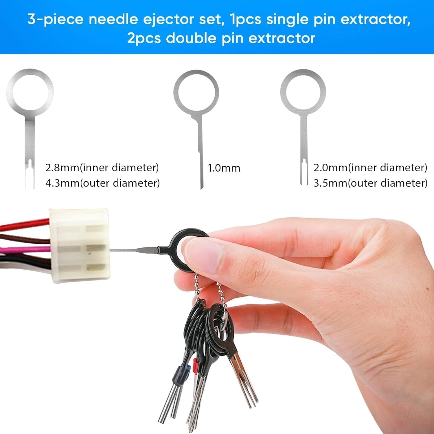 Terminal Pin Removal Tool Kit 82 Pcs Depinning Electrical Connector Pin Extra...