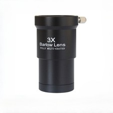 3X Barlow Lens 1.25" FMC Broadband Coated Optical Glass Metal Tube for Telescope