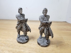 Lot of 2 Pirates of the Caribbean Chess Piece Replacement Part Bishop Man Gray