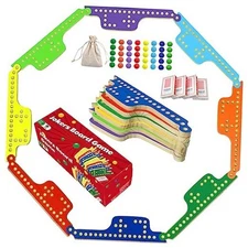 Colorful Jokers and Marbles Board Game Pegs and Jokers Card Game for 2-8 8color