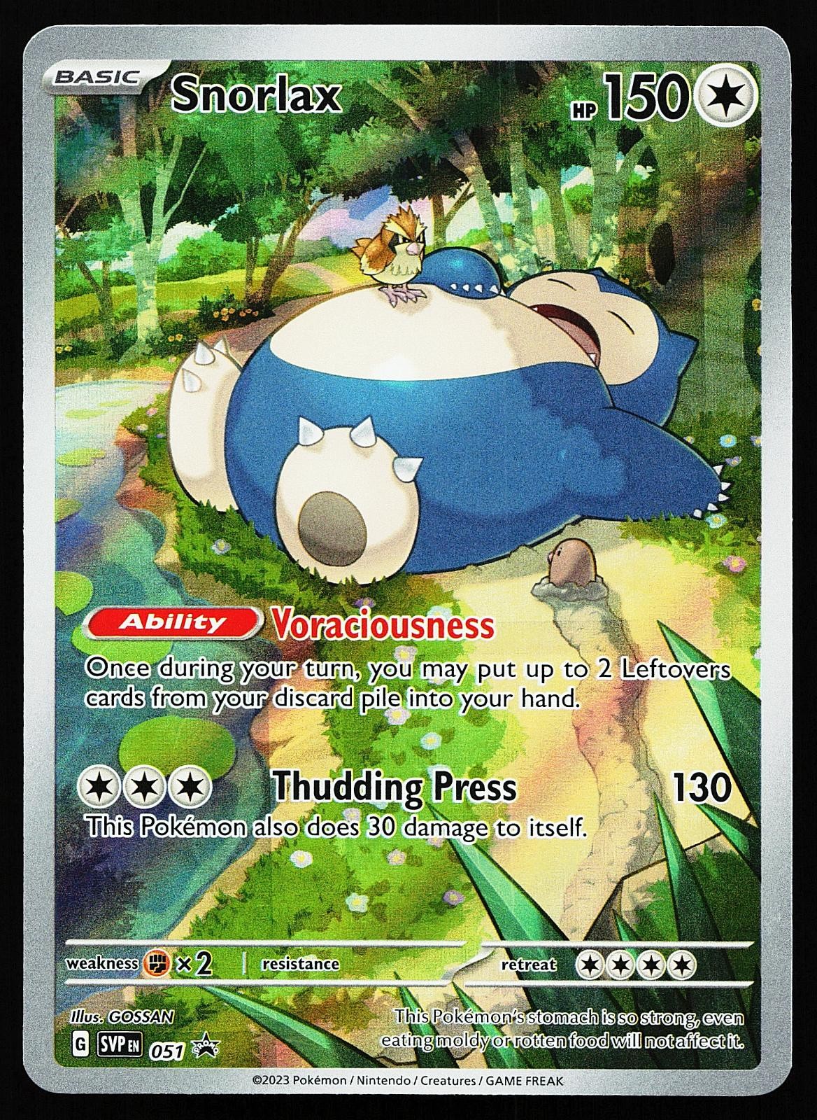 Pokemon Snorlax Promo 051 Scarlet & Violet Promo Holo NM
