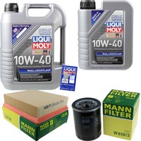 Mann Inspektionspaket 6L Liqui Moly Leichtlauf 10W-40 FüR Opel Vectra B 1.7 TD