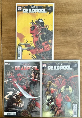 Venom War Deadpool #1 2 3 Full Run Set And Daredevil 1 Marvel Comics 2024