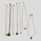 Mixed Silver & Gold Tone Necklace Lot Vintage Modern Costume Jewelry 7pc