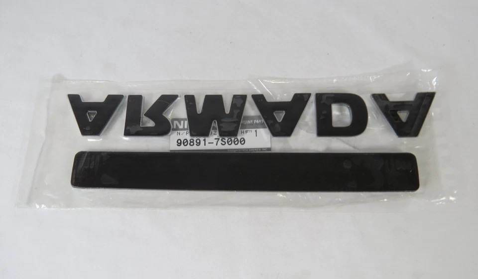 Nissan Pathfinder Armada 2004 emblema puerta levadiza trasera cromo insignia logotipo genuino OEM Foto 3 de 4