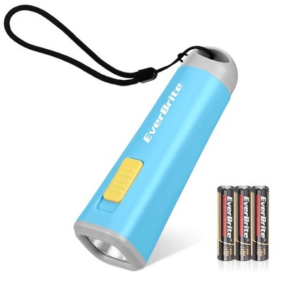 EverBrite LED Taschenlampe klein hellblau Taschenlampe Kunststoff 1 W mit 3 AAA