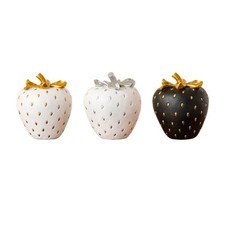 Estatuilla de fruta de fresa escultura decoración mesa centros de mesa creativos