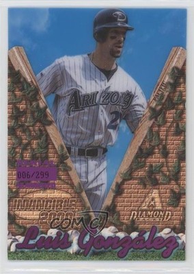 2000 Pacific Invincible Holographic Purple 6/299 Luis Gonzalez #7 0q3