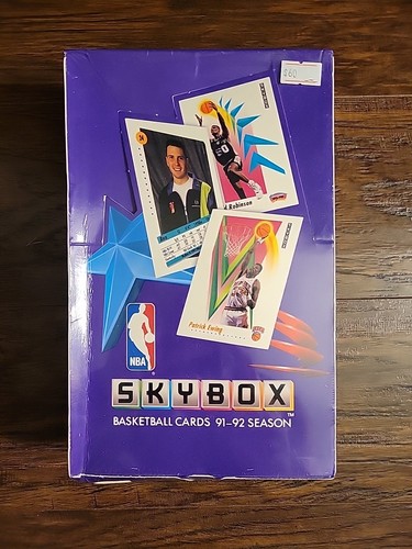 1991-1992 SkyBox Basketball Cards Factory Sealed Box New 36 Packs Jordan NBA SC