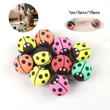 10PCS Cat Bouncing Balls High Elastic Rubber Interactive Toy Kitten Play