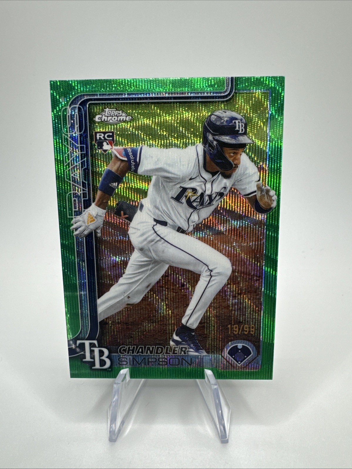 CHANDLER SIMPSON 2025 TOPPS CHROME UPDATE ROOKIE GREEN WAVE RC /99 Usc179