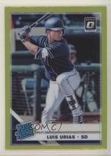 2019 Panini Donruss Optic Rated Rookies Lime Green Prizm Luis Urias #45 0b67