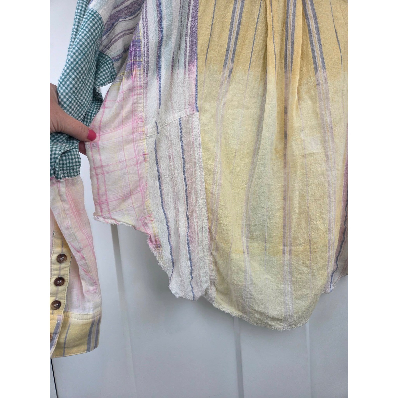 Oli & Hali Patchwork Striped Button Down Shirt Wo… - image 10