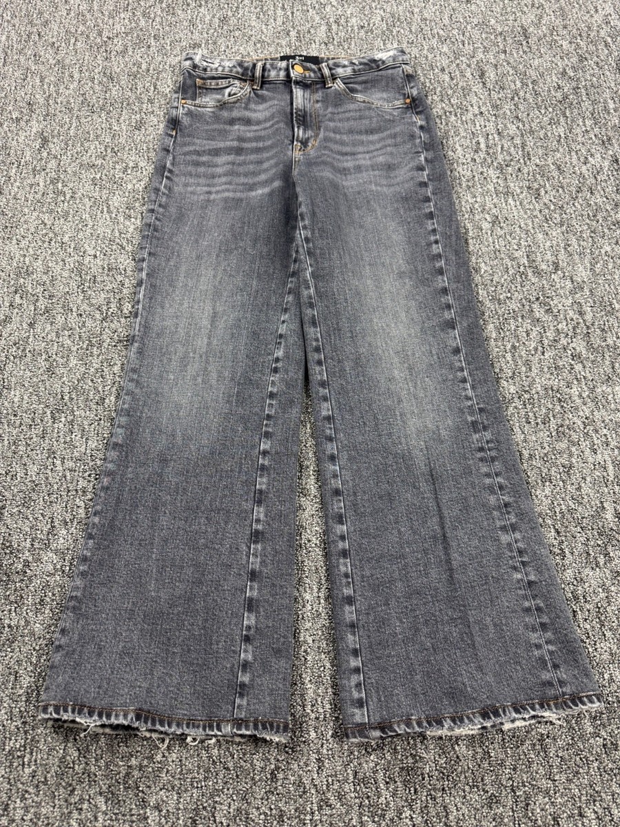 3x1 NYC Jeans Women 28 Gray High Rise Flare Bootcut Baggy Denim