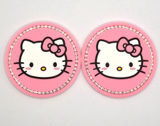 Pink Hello Kitty Car Coasters Set Of 2