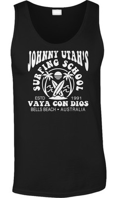 Johnny Utah Surfing 90s Movie Vaya Con Dios Bells Beach Satire Fan Art Mens Tank