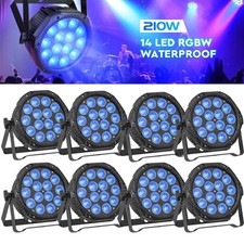 UKING 210W 14 LED IP65 Waterproof Par Light RGBW DMX Stage DJ Outdoor Lighting